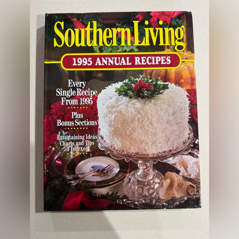 Southern Living 1995 Annual Recipes Cookbook - Red and White Cover